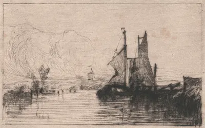 At Reedham by Томас Лаунд, c.1833 — digital art print download
