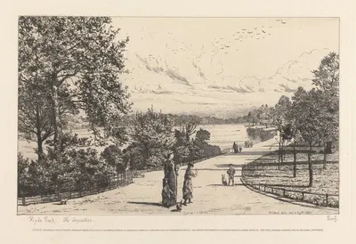 Hyde Park, The Serpentine by Тристрама Джеймс Эллис, 1881 — digital art print download
