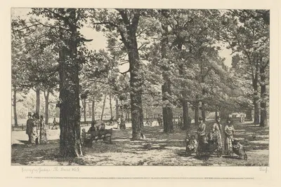 Kensington Gardens: The Board Walk by Тристрама Джеймс Эллис, 1881 — digital art print download