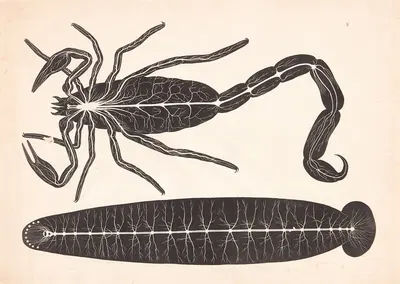 Scorpion by Isaac Wilhelm Tegner, 1885 — digital art print download