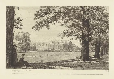 Kensington Gardens: The Palace by Тристрама Джеймс Эллис, 1881 — digital art print download