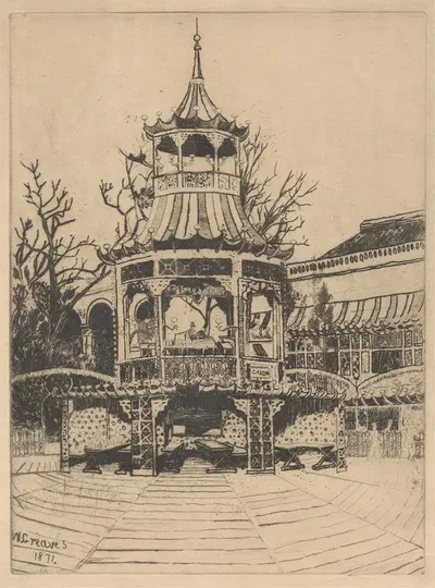 Cremorne Gardens: Chelsea Bandstand by Уолтер Гривз, 1871 — digital art print download
