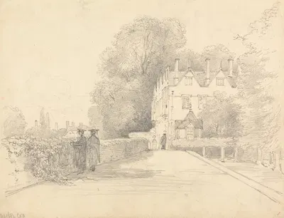 Merton College, Oxford by Уильям Альфред Деламотт — digital art print download