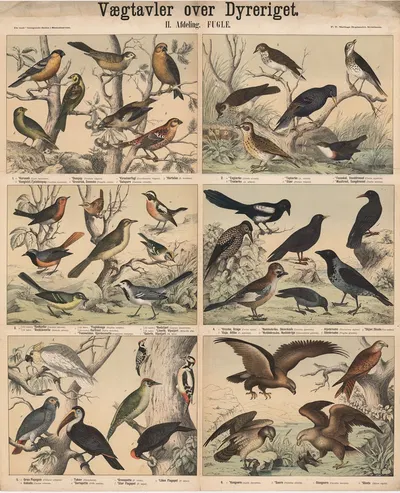 Fugle by P.T. Malling, 1879 — digital art print download