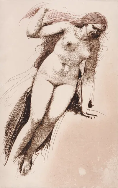 Standing Female Nude by Уильям Эдвард Фрост — digital art print download