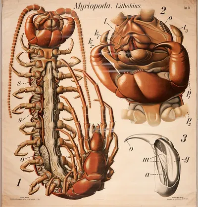 Millipede by Paul Pfurtscheller, 1904 — digital art print download