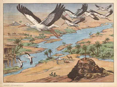Stork, stork langeben… Så du kong Faraos store sten by Пуль Кристиан Йоргенсен, 1925 — digital art print download