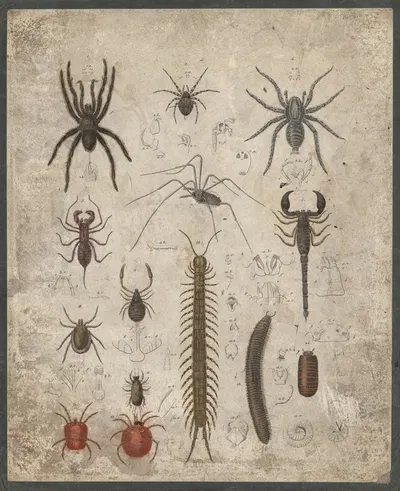 Poisonous Insects by B. Wienker, 1850 — digital art print download