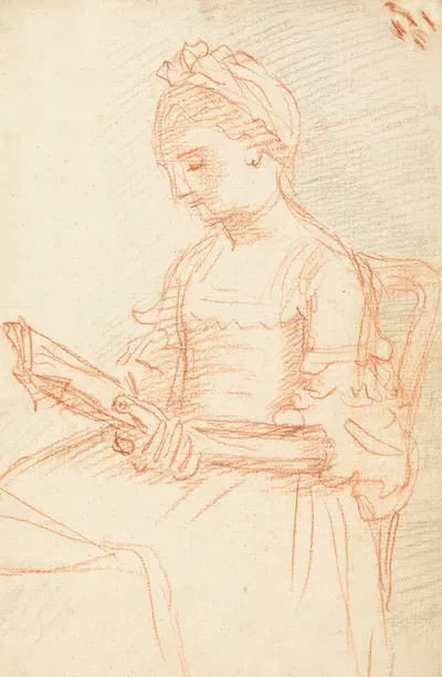 Seated Lady with Book by William Hoare of Bath — digital art print download