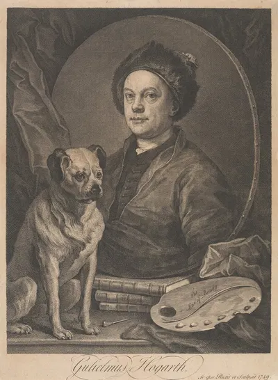 Self-portrait by Уильям Хогарт, 1749 — digital art print download
