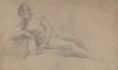 Study of a Female Nude by Уильям Хогарт — digital art print download