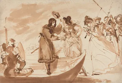 Mary, Queen of Scots, Embarking by William Lock II — digital art print download