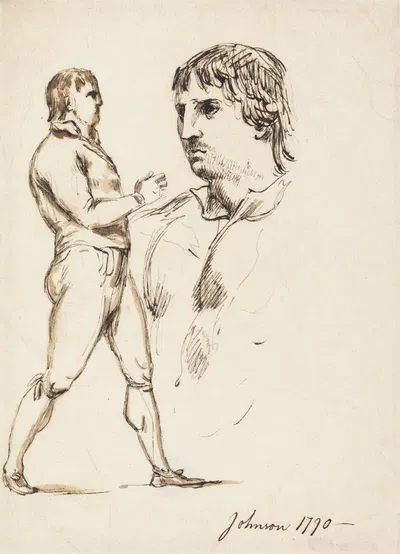 Portrait of the Pugilist Johnson by William Lock II, 1790 — digital art print download