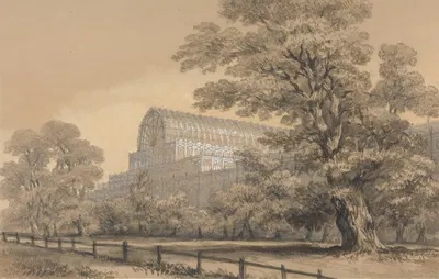 The Crystal Palace in Hyde Park by Э. Дж. Стэнли, 1852 — digital art print download