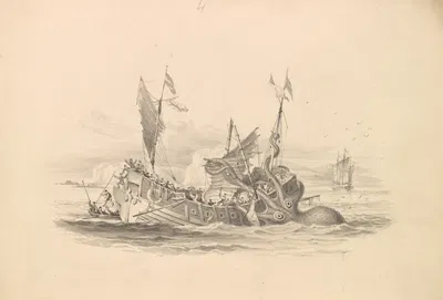 The Kracken, Supposed a Sepia or Cuttle Fish by James Stewart — digital art print download
