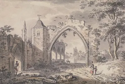 Ecclesiastical Ruins beside the Thames by Джон Коллет — digital art print download