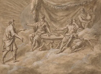 A Scene on Mount Olympus by John Michael Rysbrack — digital art print download