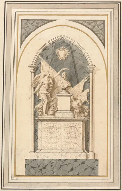 Admiral Vernon's Monument in Westminster Abbey by John Michael Rysbrack — digital art print download