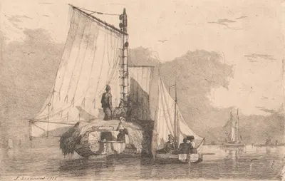 Boats at Breydon by Джозеф Стэннард, 1825 — digital art print download