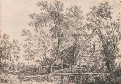 Derelict Cottage in Landscape with Figures by Джозеф Стэннард — digital art print download