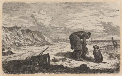 The Beach at Mundesley by Джозеф Стэннард, 1827 — digital art print download