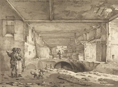 St. James Market, Saturday by Роберт Бреммель Шнеббели, 1818 — digital art print download
