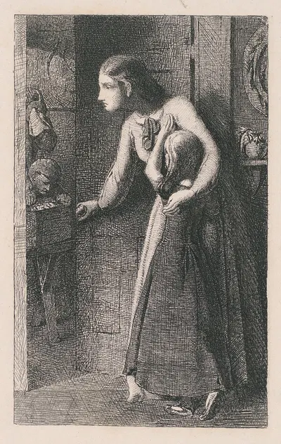 The Haunted House by Simeon Solomon, 1858 — digital art print download