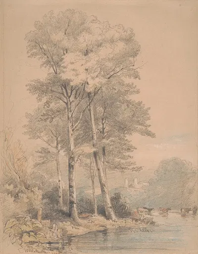 Llandovery Castle, South Wales by Уильям Альфред Деламотт, 1829 — digital art print download