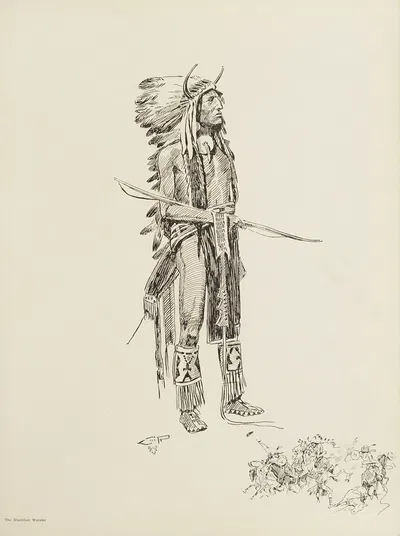 The Blackfeet Warrior by Шарль Марион Рассел, 1900 — digital art print download