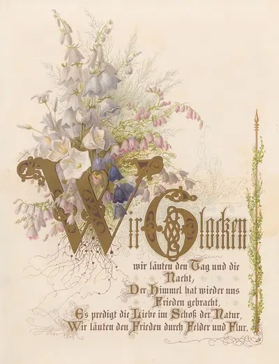 Triumph der Blumenkönigin in Liedern Pl.5 by Alwine Schrödter, 1871 — digital art print download