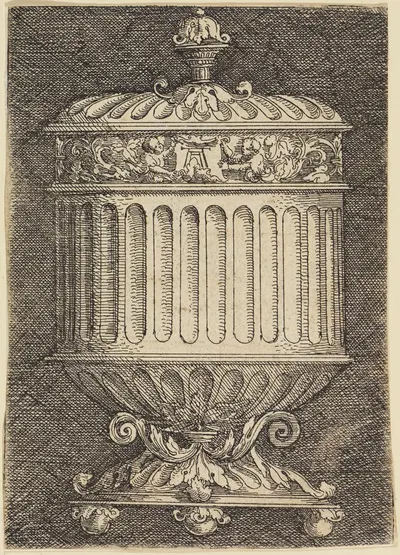 Pokal, auf drei Kugelfüssen stehend by Альбрехт Альтдорфер, 1530 — digital art print download
