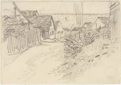 Dorfstraße in Leopoldshafen I by Alexander Kanoldt, 1907 — digital art print download