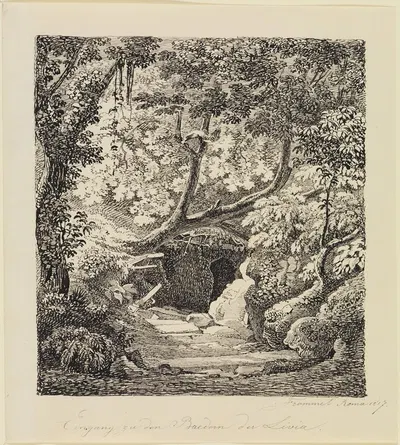 Eingang zu den Bädern der Livia by Карл Людвиг Фроммель, 1817 — digital art print download