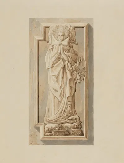 Rötteln, Dorfkirche; Grabmal der Markgräfin Anna, geb. Gräfin von Freiburg, zweite Gemahlin Rudolfs III., gest. 1409 by…