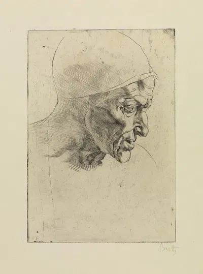 Kopf der Cumäischen Sibylle von der Sixtinischen Kapelle, Rom by Фридрих Барт — digital art print download