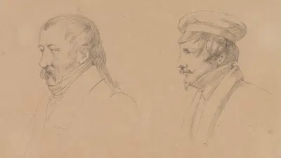 Doppelbildnis zweier Männer by Фридрих Мосбруггер, 1827-1828 — digital art print download