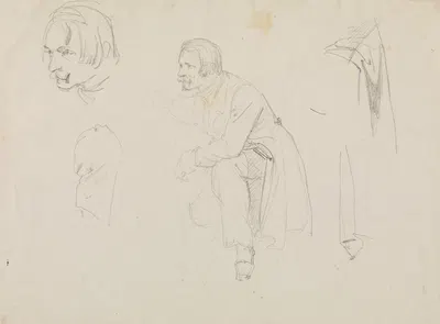 Kopf-, Figuren- und Gewandstudien by Фридрих Мосбруггер, 1827-1828 — digital art print download