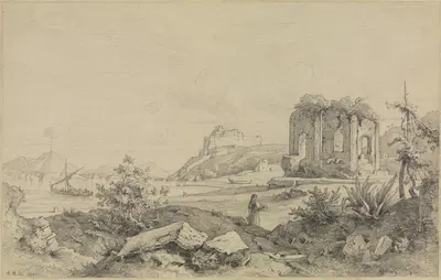 Landschaft am Golf von Pozzuoli by Фридрих Преллер Старший, 1879 — digital art print download