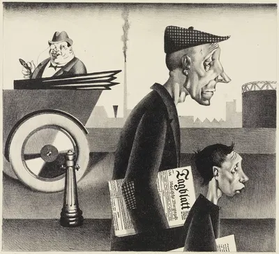 Zeitungsträger by Georg Scholz, 1924 — digital art print download