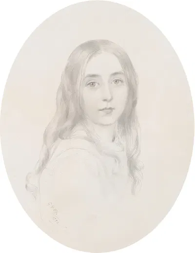 Portrait of Mary O'Brien by Джордж Фредерик Уоттс — digital art print download