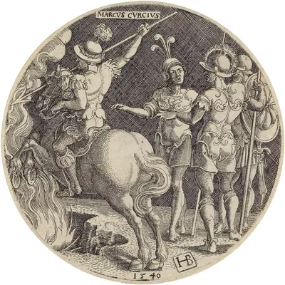 Marcus Curtius by Hans Brosamer, 1540 — digital art print download