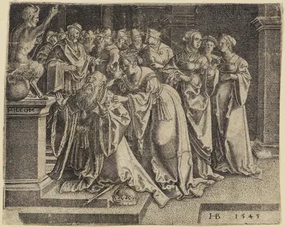 Salomos Götzendienst by Hans Brosamer, 1545 — digital art print download