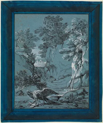 Der Milan und die Nachtigall by Jean-Baptiste Oudry, 1732 — digital art print download