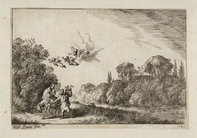 Flucht nach Ägypten by Иоганн Вильгельм Баур, 1640 — digital art print download