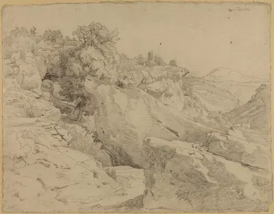 Felsenterrain bei Vaison-la-Romaine by Иоганн Вильгельм Ширмер, 1851 — digital art print download