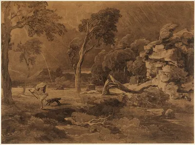 Kains Flucht (1. Mose 4, 16) by Иоганн Вильгельм Ширмер, 1855 — digital art print download