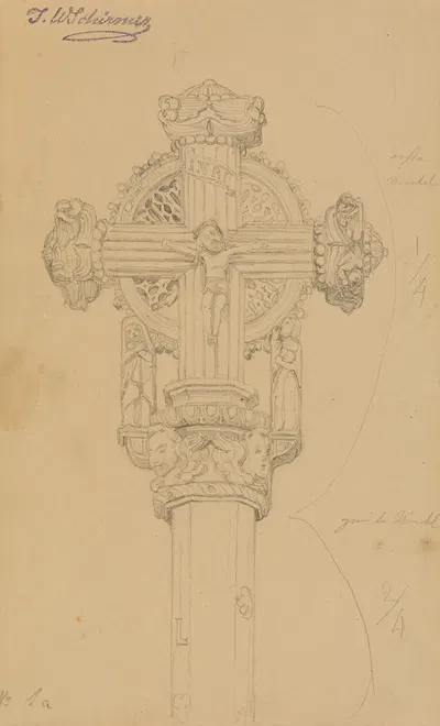 Normannisches Hochkreuz, fol. 1 a by Иоганн Вильгельм Ширмер, 1836 — digital art print download