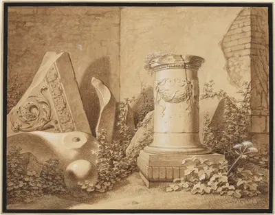 Antike Trümmer aus der römischen Kaiserzeit by Philipp Jakob Becker — digital art print download