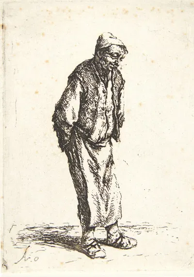 Farmer with his hands behind his back by Адриан ван Остаде, 1640 — digital art print download