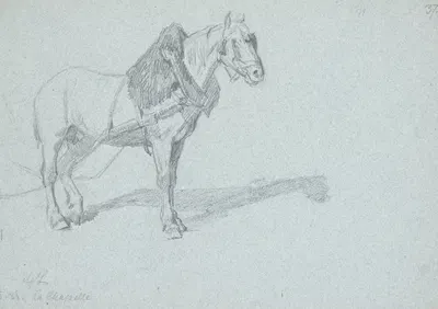 En hest by Agnes Lunn, 1881 — digital art print download